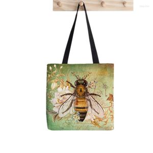 Сумки для покупок 2023 Shopper Honey Bee True Printed Tote Magne Women Harajuku забавная сумочка для девочки плеч