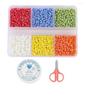 Boncuklar 2mm Çek Renkli Cam Tohum Kiti Mücevherat için Yuvarlak Aralayıcı Tohum Beads El Yapımı DIY Küpe Bilezik El Sanatları