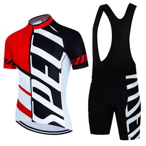 Cykeltröja uppsättningar set quickdrry cykel med 20d gel pad sommar antiuv män pro shortsleeves kläder 230522