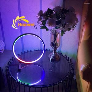 Table Lamps Nordic LED Circle RGB Lamp Indoor Lighting Living Room Bedroom Bedside Lights For Home Decoration Desk