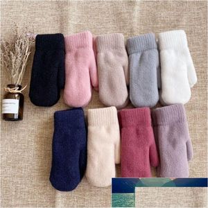 Fingerless Gloves New Women Winter Keep Warm Plus Veet Inside Thicken Cute Lovely Simple Style Cycling Soft Solid Fl Fingers Dhgarden Dh89B