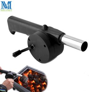 BBQ Tools Accessories Outdoor Barbecue Fan Handcranked Air Blower Portable Grill Fire Bellows Picnic Camping 230522