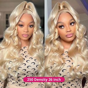 360 Lace Frontal Perücke Blonde 613 Lace Front Perücke Menschenhaar Brasilianische transparente Körperwelle Lace Front Perücken für Frauen vorgezupft