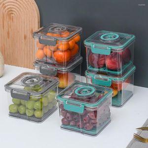 Storage Bottles 2 Colors Useful Vacuum Refrigerator Airtight Container Square Food High Capacity For Home