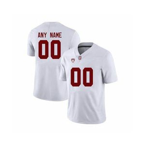 Le maglie Stanford personalizzate personalizzano gli uomini del college bianco nero rosso us flag fashion formato adulto maglia da football americano indossata