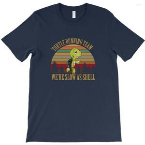 Erkek Tişörtleri Kaplumbağa Koşu Takımı Retro Vintage T-Shirt Gençlik Pure Vahşi Kısa Kollu Tees Pamuk Beyaz Erkek Komik Gömlek Tasarımları