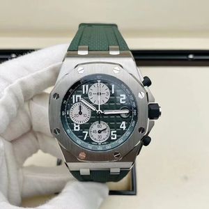 2023 Orologio da uomo di lusso con codice cronologico sportivo di alta qualità Quadrante verde avocado 42 mm Movimento meccanico automatico Visualizzazione della data Acciaio di precisione