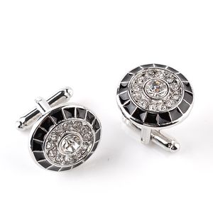 Newest Cufflinks Mysterious Black Alloy Plating Trend French Cufflinks Europe Ear Hook Cuff Button Men Gift for Wedding Jewelry