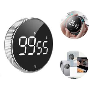 Kitchen Timers Rotary Timer Led Silent Magnet Alarm Clock Beauty Exercise Reminder Tool Drop Delivery Home Garden Dining Bar Dhmxm