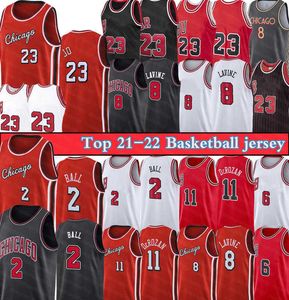 Jersey Basketball 23 Michael Lonzo 2 Bola DeMar 11 DeRozan Retro Zach 8 Lavina Alex 6 Caruso Men Retro Anniversary Ch