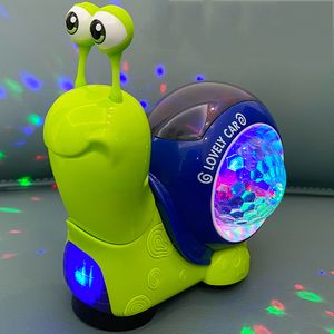 Electronic Pet Toys Crawling Snail Baby Toys with Music LED Light Up Interactive Musical Toys for Baby Crawling Toys Moving Toddler Toys 0 12 Months 230523