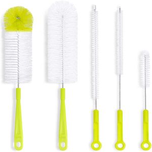 Cleaning Brushes 5Pcs Long Handle Cleaning Brush Sets For Narrow-mouth Baby Bottle Pipe Bong Washing Sports Water Bottle Glass Tube Cleaner Tools G230523