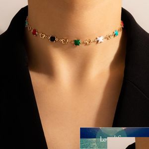 Chokers Tocona Colorf Drip Oil Star Choker Neckalce For Women Handmade Hollow Geometic Sweater Chain Party Jewelry Collar 16 Dhgarden Dhmsl