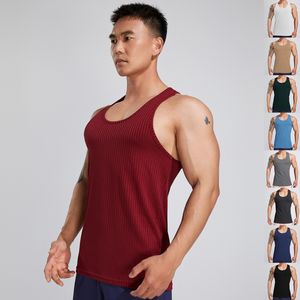 Men's Tank Tops Summer men stripe Vest gym Tank top Men Fitness sleeveless shirt Male Exercise Sports vest Undershirt Gyms train vest 230522