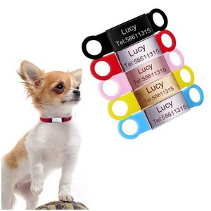Karta identyfikacyjna z tagiem dla psów spersonalizowana sile zwierzaka grawerowana grawerowana stal ze stali nierdzewnej moda akcesoria moda upuszcza dostawa domowy suptri dhiwp