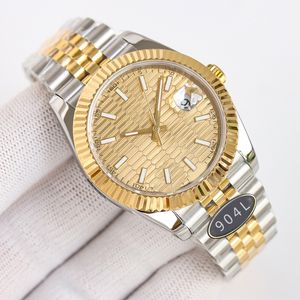 Gold Lady Watch Date White Sapphire Dial ST9 Relógios 904L Relógio de correia de aço inoxidável para homens 41mm Máquina automática 36mm Mens relógio DHGATE Rolej relógios de pulso