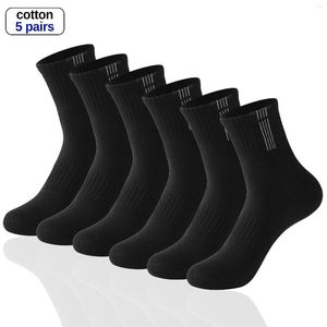Men's Socks 5 Pairs High-Quality Sock ManSock Man Medium Length Sports Sweat-Absorbing Odor-Proof Running Training Casual