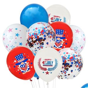 Party Decoration American Independence Day Balloons 10Pcs/Lot Background Combination Sequined Balloon Holiday Supplies Drop Dhae4