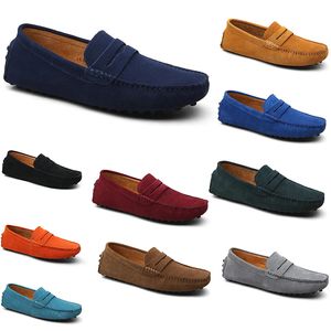 2023 Men Casual Shoes Black Blue Orange Grey Green Brown slip-on sneakers Size 40-45 color 12