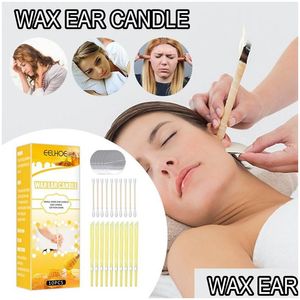 Ear Care Supply 10Pcs/Set Scented Beeswax Candles Candling Therapy Cleaning Cones Hollow Candle Wax Ears Kit Drop Delivery Health Bea Dhfct