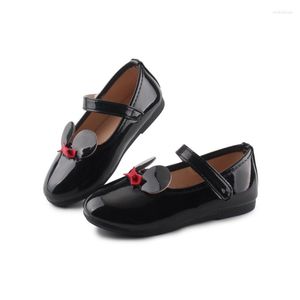 Flat Shoes JGSHOWKITO Girls Fashion Children's Leather Kids Flats Sweet Cute Cartoon Bow-knot Bright Skin Toddlers Big Girl