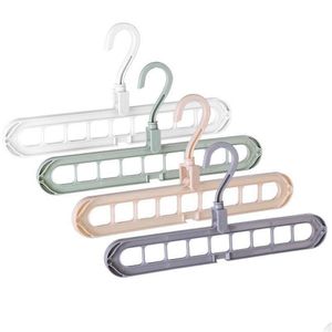 Hangers Racks 9 Hole Space Saving Hanger 360 Rotating Magic Mtifunction Folding Home Wardrobe Drying Clothes Storage Rack Drop Del Dhfet