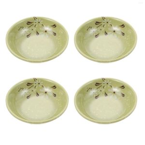 Dinnerware Sets 4 Pcs Small Dessert Bowls Tea Bag Container Seasoning Plate Soy Sauce Serving Dishes Dipping Containers