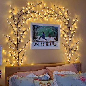 Wall Lamps 144 LEDs Lighted Vine Tree for Home Bendable Branch Lights Indoor Willow Tree Lights for Christmas Party Wall Bookshelf Mantel G230523
