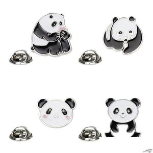 Pinos broches desenho animado panda broche distintivo