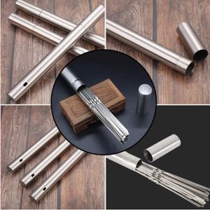 BBQ Tools Accessories Barbecue Musthaves Stainless Steel Skewer Tube Reusable Grill Sticks Utensil Kitchen Outdoor Camping 230522