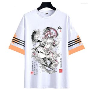 Männer T Shirts Anime Azur Lane Hemd Mann der Frauen Kleidung Individualität Tinte Waschen Malerei T-shirt