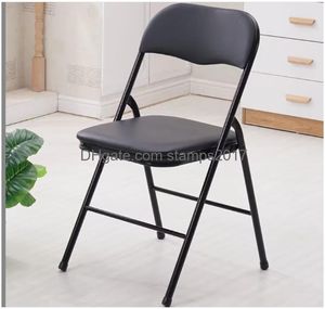 Patio Benches Folding Chair Household Plastic Dining Chairs Outdoor Portable Activities Meeting Training Staff Back Computer Seating Dhgax