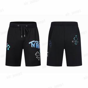 Designers Mens Shorts Homem Mulher Cromos Verão Coração Sânscrito Cruz Padrão Calças Casuais Impressão Running Sports Curto Chromees Corações 8288