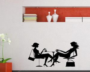 Наклейки на стены декор ресторан Люди расслабляют наклейку с съемным кофейным чаем Desogn Art Decal Ay7658212800