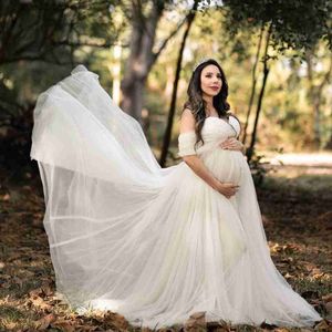 Maternity Dresses Tulle Sexy Pregnant Female Baby Shower Dresses Mesh Woman Pregnancy Photo Shooting Dress Long Maternity Photography Session Gown T230523
