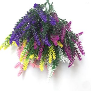 Dekorative Blumen, romantische Provence-Dekoration, Lavendel, künstlicher Fake-Blumenstrauß, Korn, DIY-Simulation von Wasserpflanzen