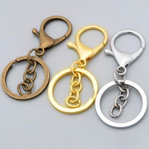 Schlüsselanhänger 5 teile/los Schlüssel Ring Lange 70mm Überzogene Karabinerverschluss Haken Kette Für Schmuck Finden DIY Ketten Zubehör Großhandel