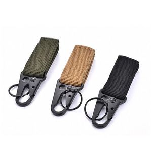 Party Favor 3 Colors Outdoor Mtifunctional Carabiner Portable Belt Keychain Nylon Webbing Hanging Buckle Drop Delivery Home Garden F Dh6Jb