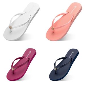 Kvinnor tofflor Flip Flops Sandaler Beach Hotel inomhus Slipper Triple Black Pink White Lemon Gree Grey Blue Slipper Sportskor