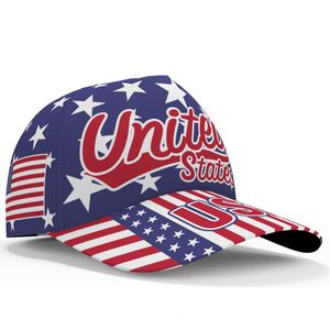 Boll Caps America Baseball Cap gratis skräddarsydd namn Team US Hats USA Country Travel American Nation United States Star Flag Headgear 230522