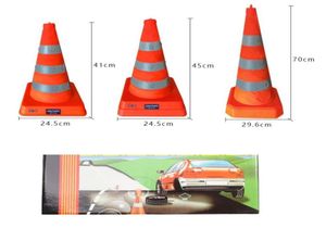 Rechargeable Reflective Traffic Light Flashing Foldable Double Warning LED Safety Road Cone Barrier Expansion Icecream Cone USB C6819099