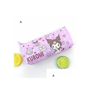 Andra leksaker Fashion Cute Pink Purple Kuromi Melody Pencil Bag Big Capacity Cinnamoroll dragkedja tillbehör 4 stilar 21x10.5x3cm drop de dhkxf