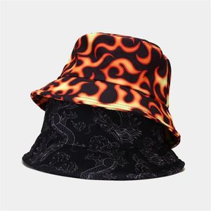 Wide Brim Hats 2023 Tie Dye Butterfly Fire Cloud Print Fisherman Hat For Men Women Outdoor Leisure Bucket Sunscreen Female Sunhat