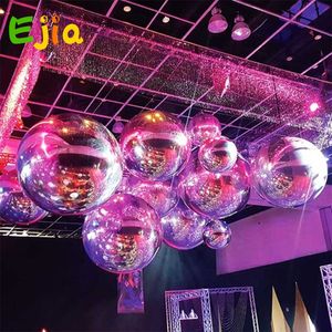 Balão de espelho inflável gigante para decoração de festa em pvc/bola de espelho flutuante inflável para publicidade