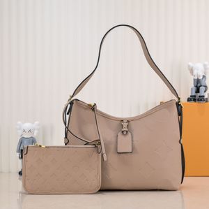 デザイナートートバッグ高級 CarryAll ハンドバッグ女性ショルダーバッグ最高品質のレザーエンボスフラワーレター Empreinte トートレディースファッション化粧財布