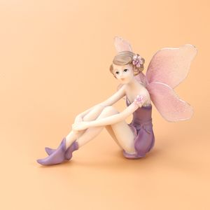 装飾的なオブジェクトの図形の美しい少女クリエイティブギフト樹脂天使の装飾ミニチュア図形の結婚式の装飾230523
