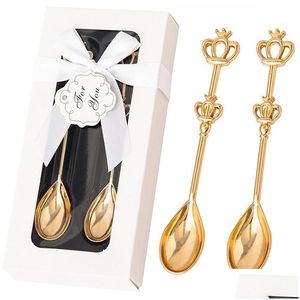 Party Favor Creative Crown Coffee Spoon Wakia stołowa Święto Mały prezent Wedding 14x7x2.5cm Drop dostawa dom ogrodowy ogród świąteczne zapasy ev dhgmv