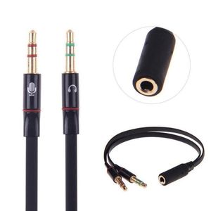 3,5 мм Джек от 2 мужчин до 1 женского микрофона MIC Audio Y Adapter Adapter Adapter Adapter Line