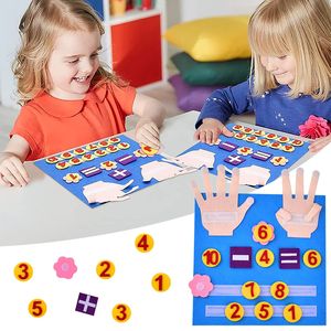 شعرت Montessori Toy بأرقام أصابع اللوح التي تحسب أطفالًا من لعبة Math Math Learning Toddlers Toddlers Intelligence Early Development