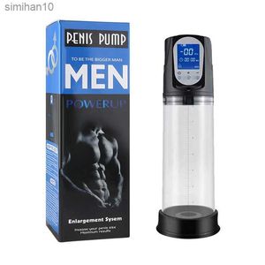 Masturbators Electric Penis Pump Sex Toys For Men Masturbator Penis Extender Vakuumpump Penilförstoring MANA MASTOBATOR MASSAGER RING L230518